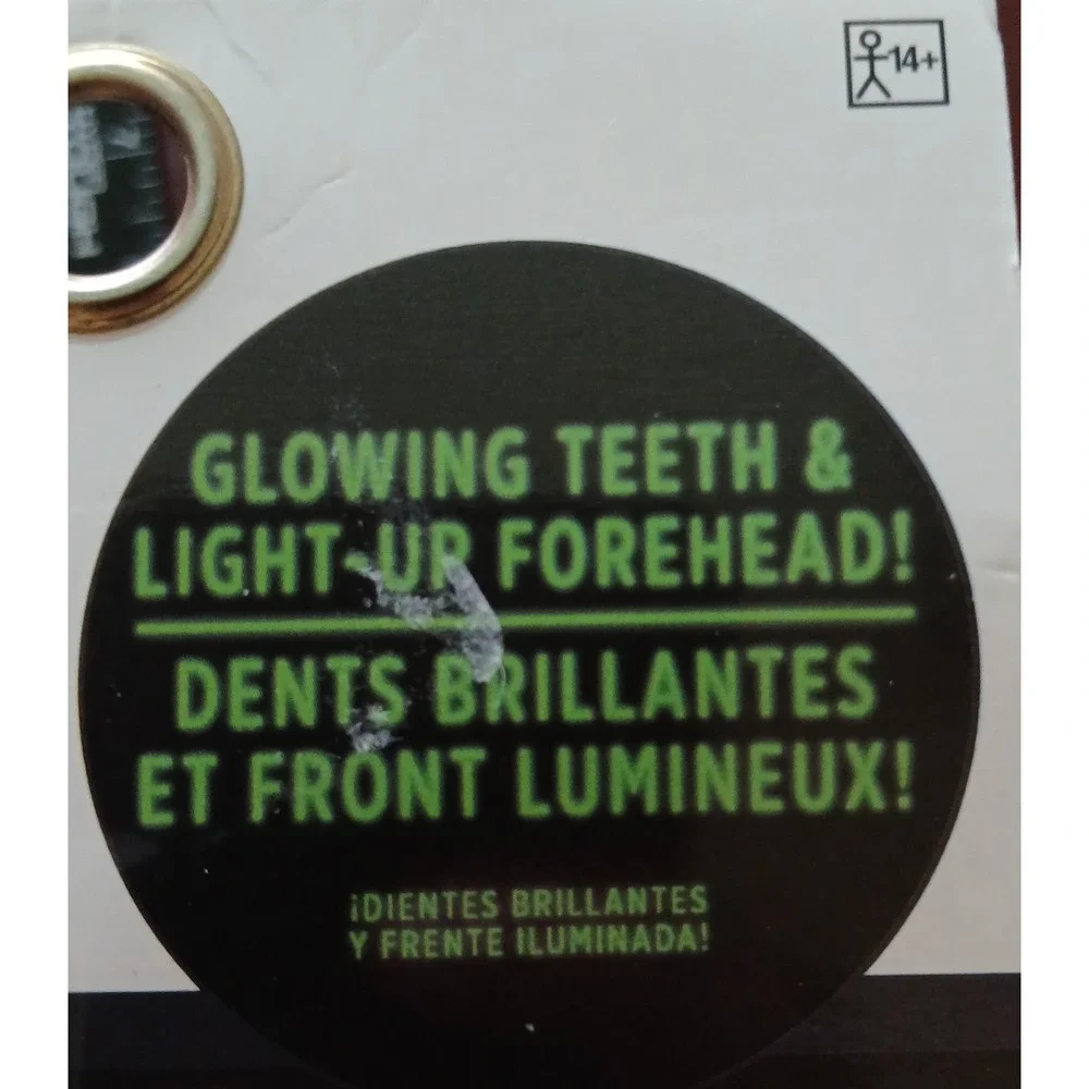 NWT Alien Mask with Glowing Teeth & Forehead Costume Horror‎ Halloween 14+ #1181